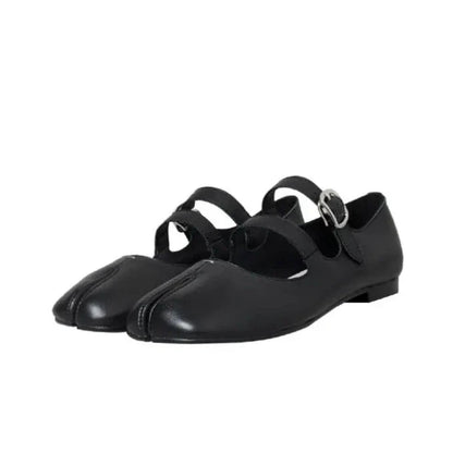 LD | Leren flats met gespleten teen