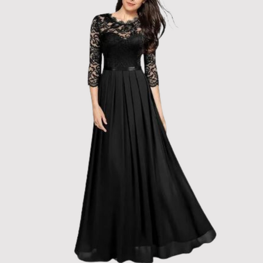 LD | Elegante maxi jurk met kanten details voor elke gelegenheid