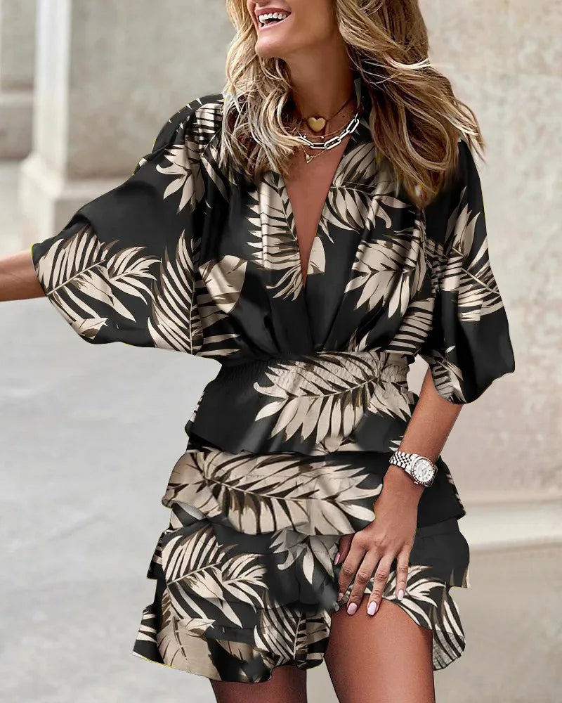 LD | Stijlvolle mini jurk met print