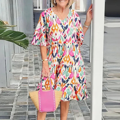 LD | Feestelijke zomerjurk, wijd en bohemien stijl