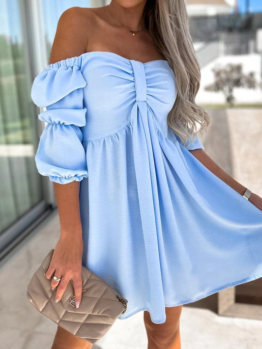 LD Zomer Dames Sexy Mini Jurkje met Split Hals