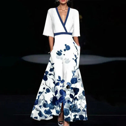 LD | Elegante maxi jurk met bloemenpatroon