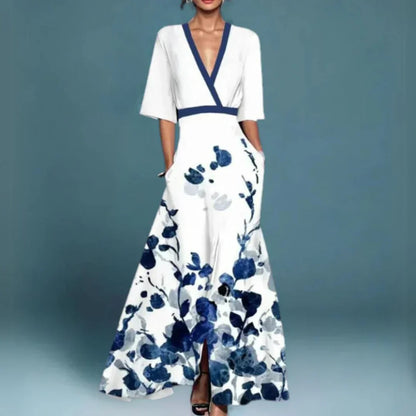 LD | Elegante maxi jurk met bloemenpatroon