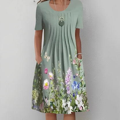 LD | Midi-jurk met bloemenprint