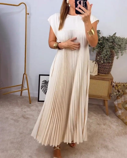 LD | Elegante geplooide maxi jurk