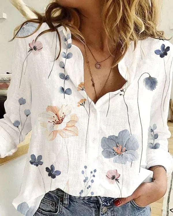 LD | Knus T-shirt met botanische bloemen