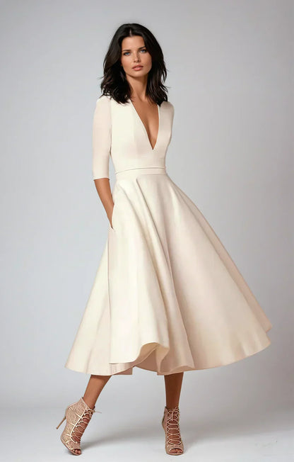 LD | elegante midi-jurk met vintagelook voor dames