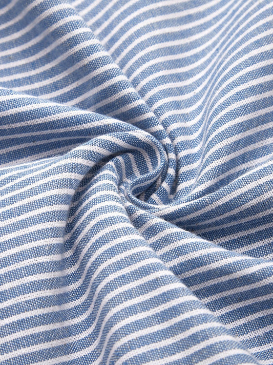 LD | Casual midi-jurk met strepen en korte mouwen
