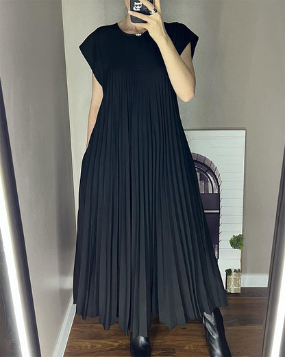 LD | Elegante geplooide maxi jurk