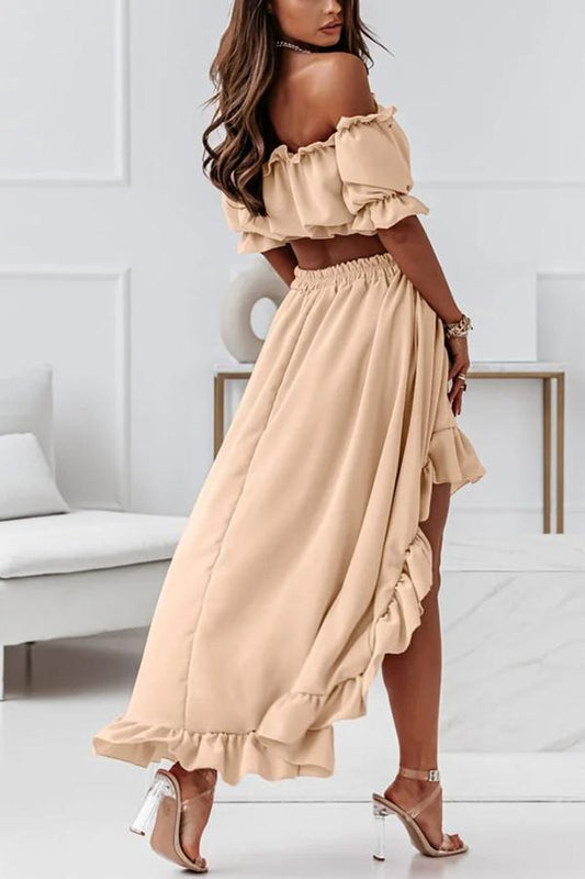 LD | Off-the-shoulder midi-jurk pak
