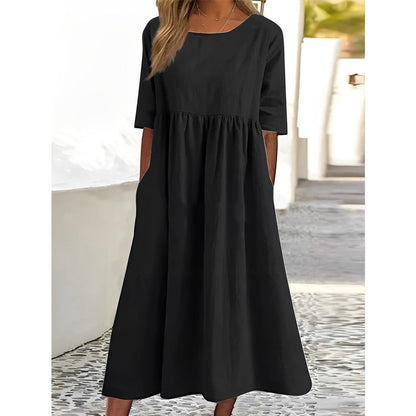 LD | Effen midi-jurk