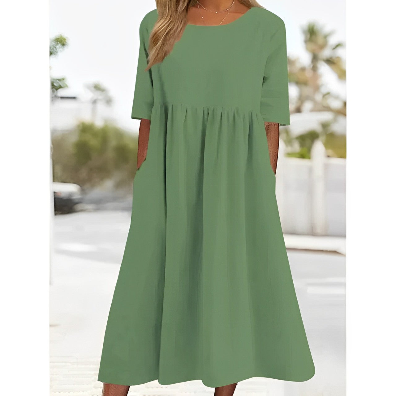LD | Effen midi-jurk