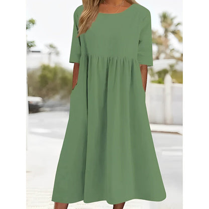 LD | Effen midi-jurk