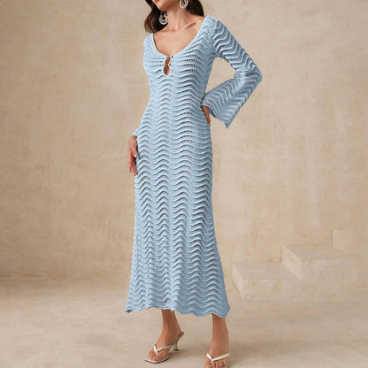 LD | elegante gehaakte midi-jurk voor vrouwen