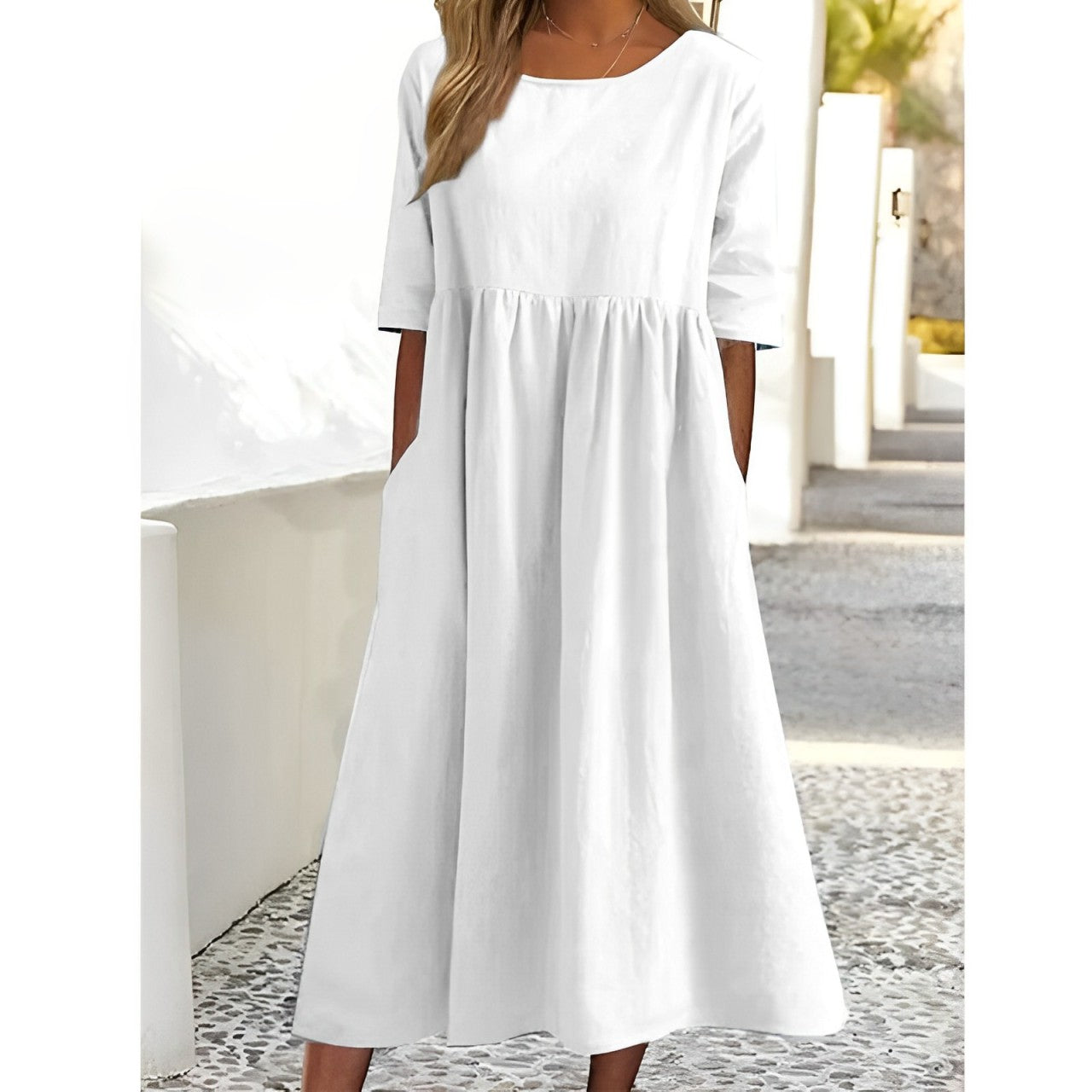 LD | Effen midi-jurk