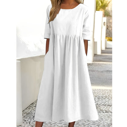 LD | Effen midi-jurk
