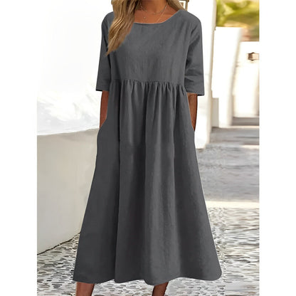LD | Effen midi-jurk