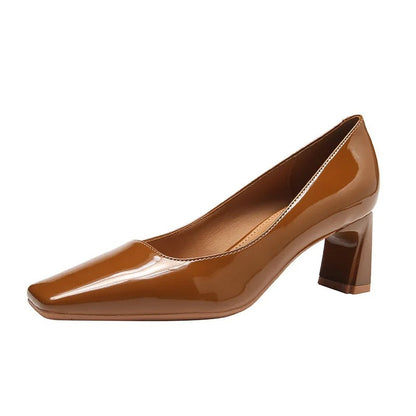 LD | Schoenen met glanzende blokhak