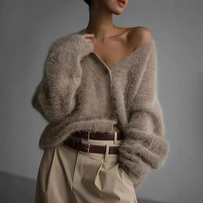 LD | pluizig off-the-shoulder vest