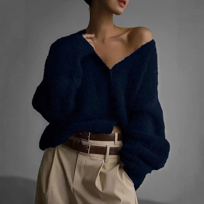 LD | pluizig off-the-shoulder vest