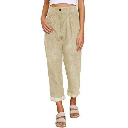 LD | Broek met hoge taille en wijde pijpen