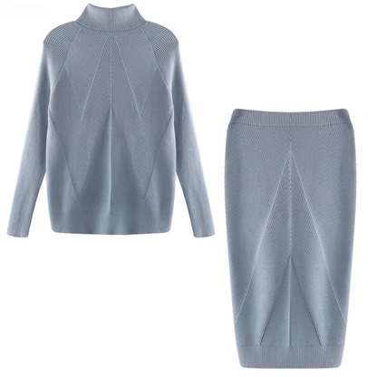 LD | Elegante ribtrui en rok set