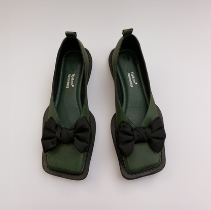 LD | Square toe platte mond loafers vrouwen loafers