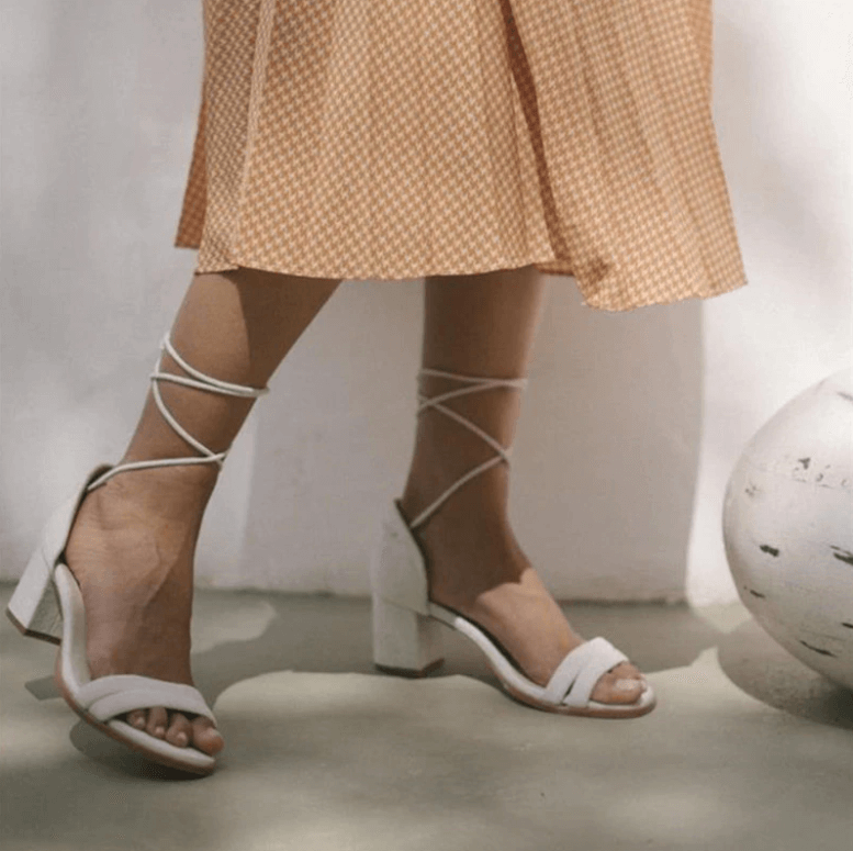 LD | sandalen met kant