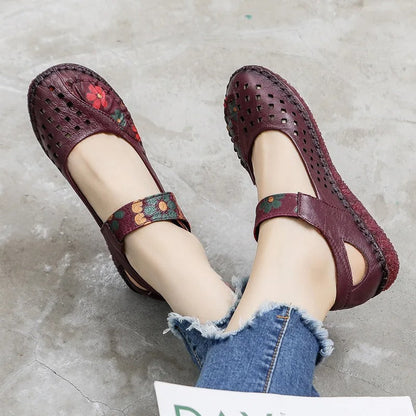 LD | Floral cut-out slip-on schoenen
