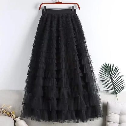 LD | Maxi rok met ruches en tule
