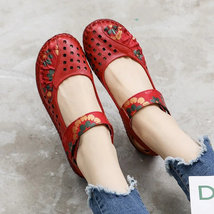 LD | Floral cut-out slip-on schoenen