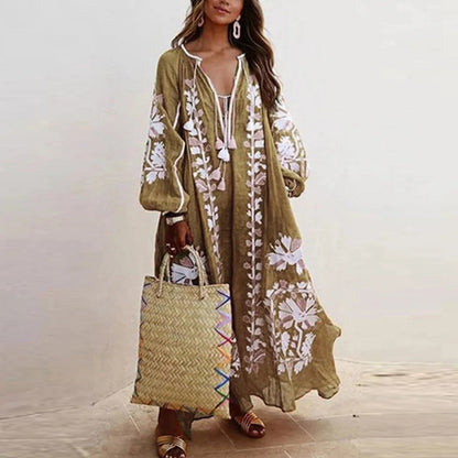 LD | Oversized jurken met vintage print